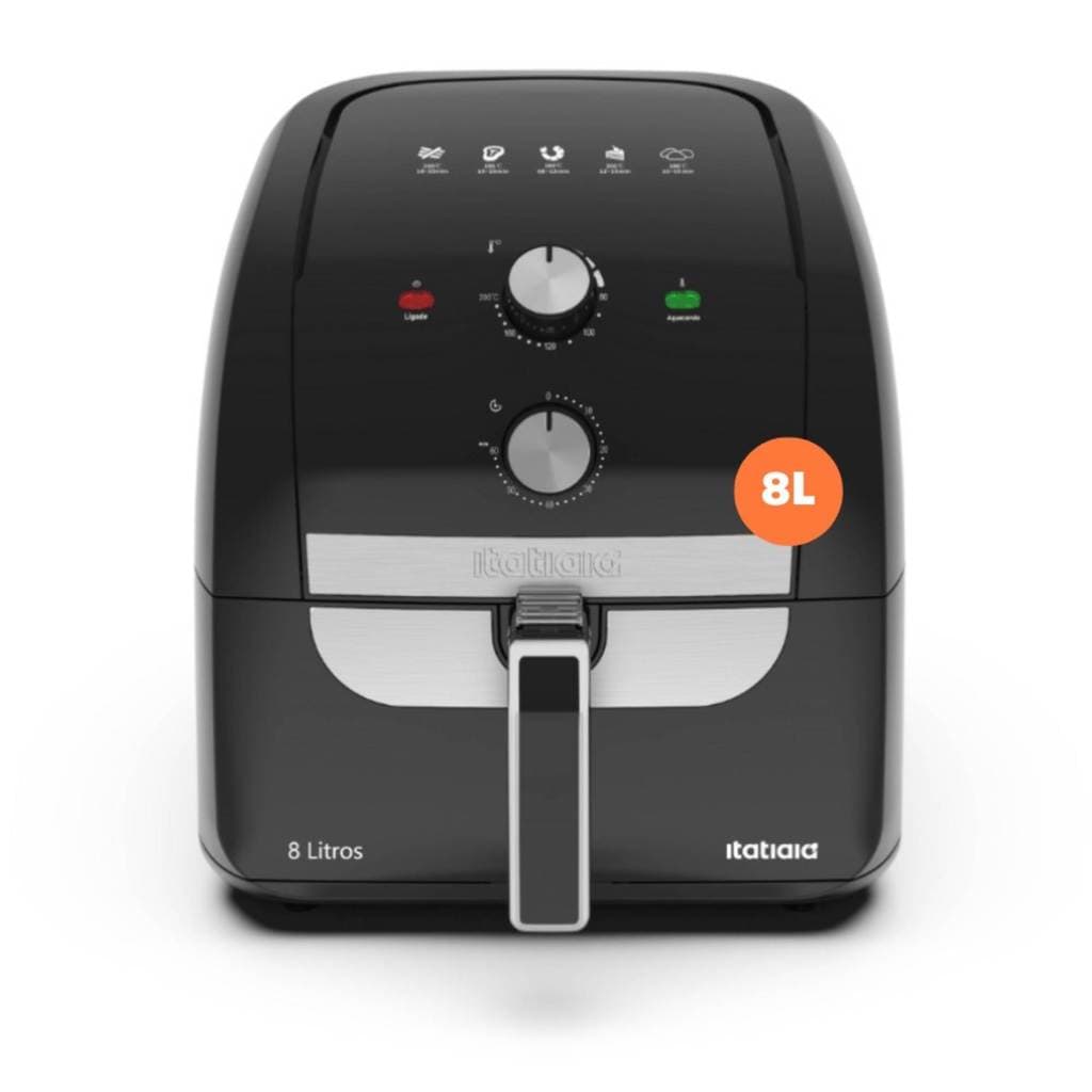 Fritadeira Air Fryer Itatiaia 8 Litros Preta AFITA2003 220 Volts