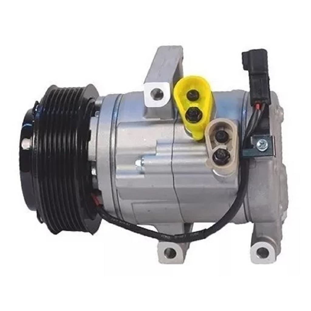 Compressor de ar para Ford Ranger Diesel 3.2 e 2.2, cinza e preto, com acessório amarelo