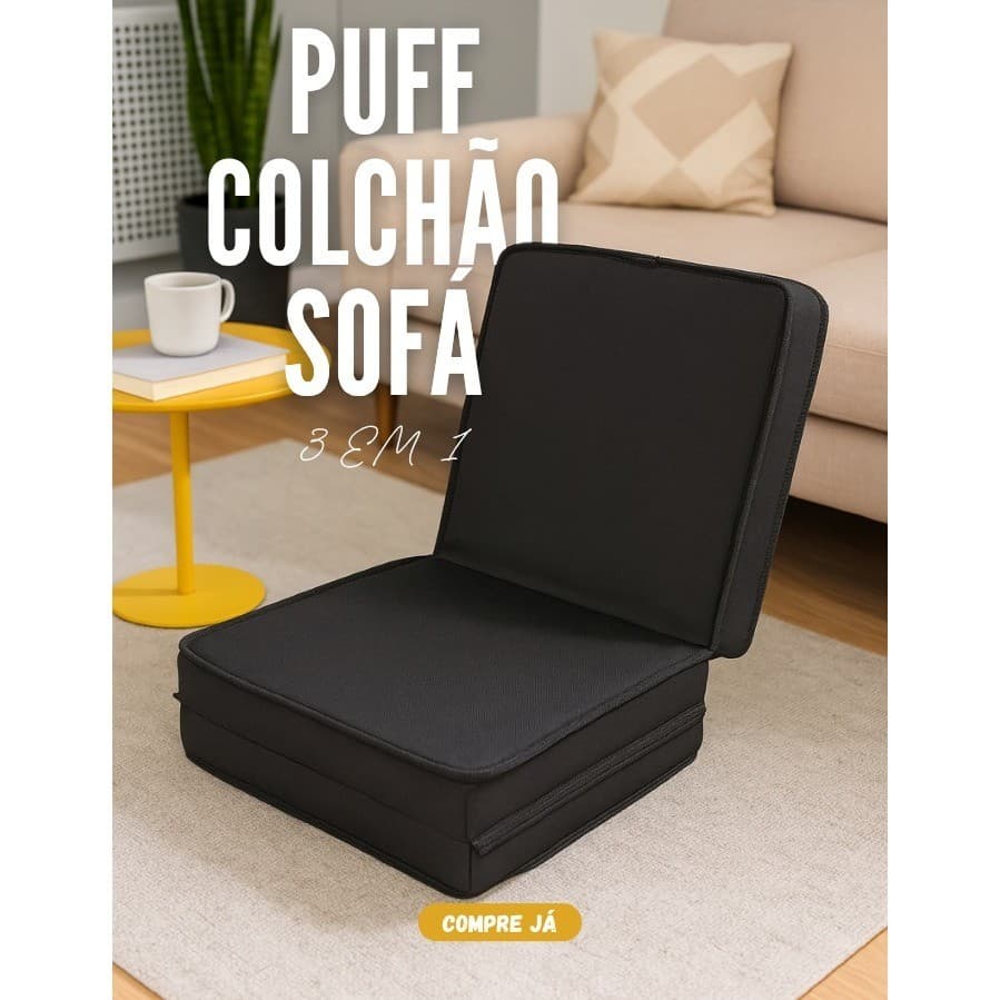Colchão Dobrável de Solteiro Puff Sofá Colchão Colchonete Conforto descanso praticidade preço mais vendido top categoria