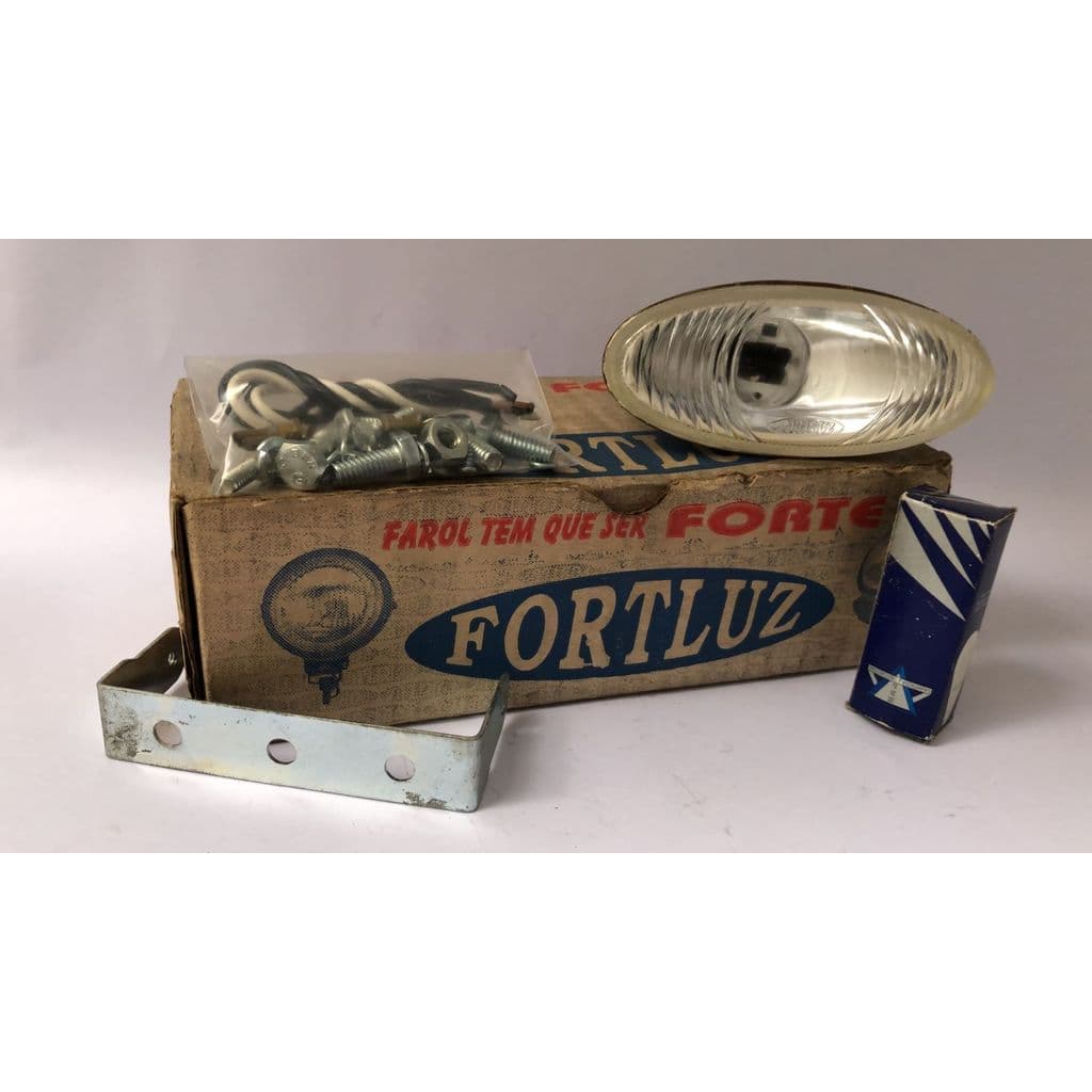 Kit de farol auxiliar milha oval Fortluz com caixa e acessórios