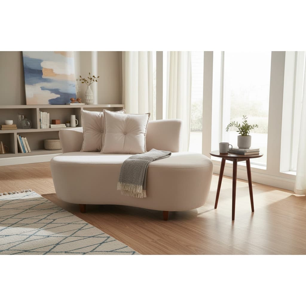 Namoradeira Sofá Feijão Suria 150cm Orgânica Suede