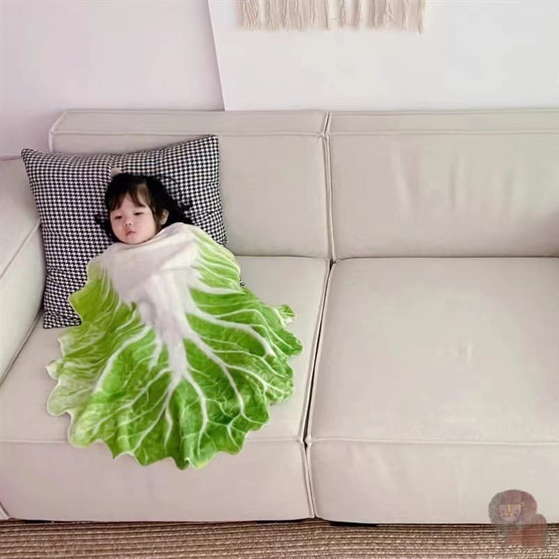 Boneca cobertor vegetal repolho cobertor flanela cobertor criativo bebê embrulho cobertor colcha engraçado cobertor Nap