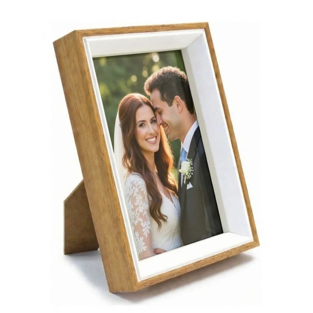 Porta Retrato Mart MDF Madeira Para Foto 10x15 Porta Retrato Decorativo Mesa