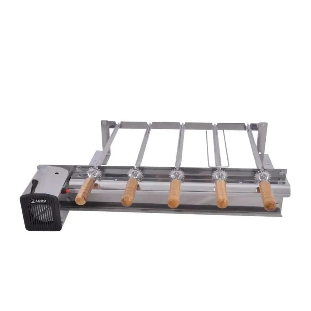 Kit giratório churrasqueira pré - moldada Inox pré Regulável Lobo Churrasqueiras
