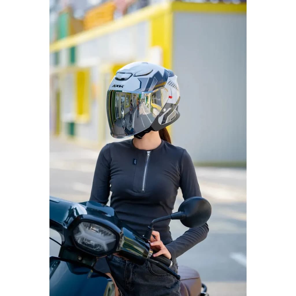 Capacete de ciclismo com duas viseiras – Capacete de segurança para motocicletas e scooters elétricas – Capacete semi-in