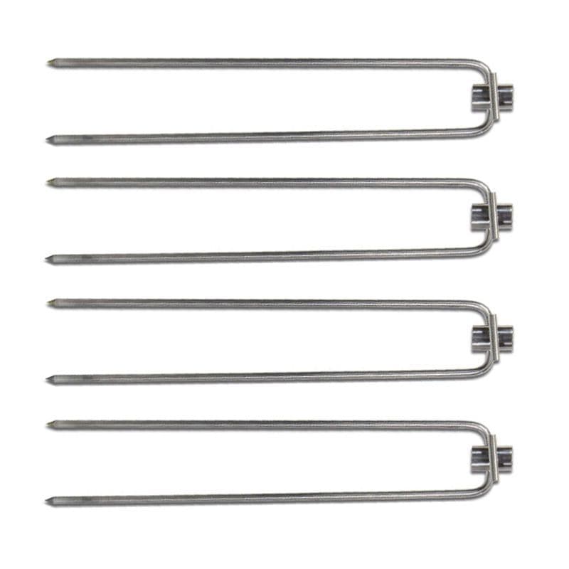 Kit 4 Garfos Duplo em Inox 6mm para Espeto Simples