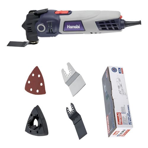 Multiferramenta oscilante HANABI 400W com pá multifuncional e acessórios