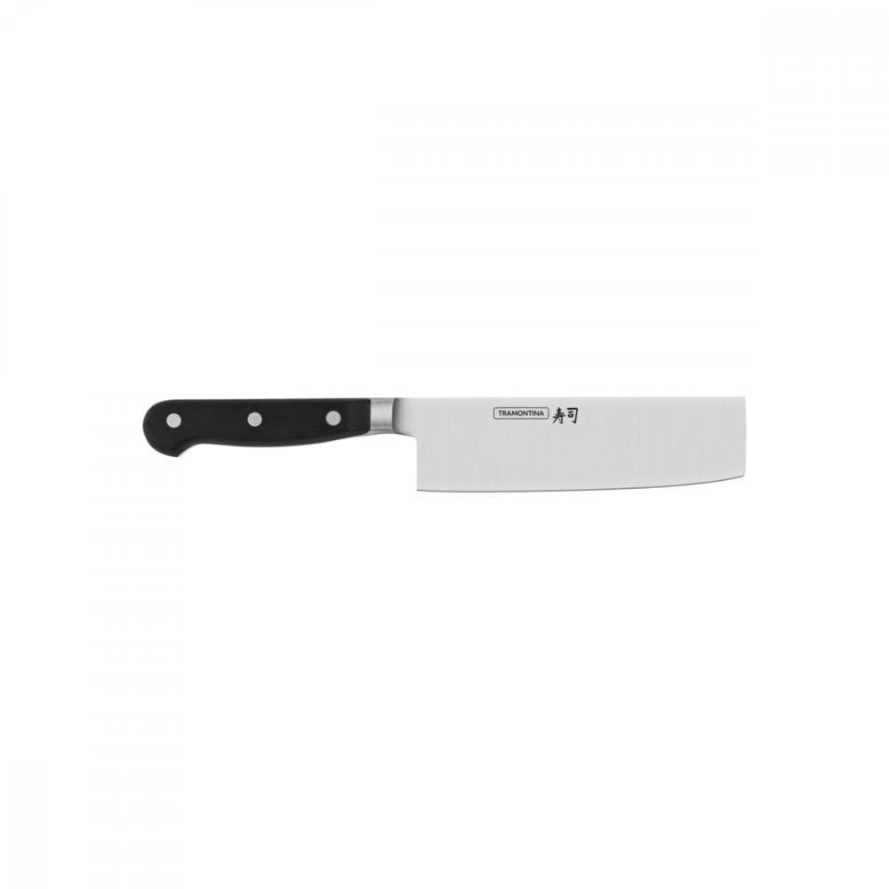 Faca Nakiri Tramontina Sushi com lâmina de aço inox e cabo de policarbonato, 7 polegadas