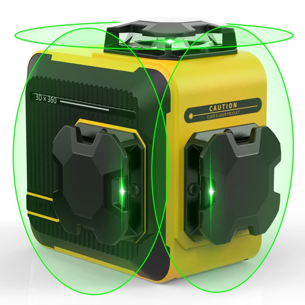 Máquina de nivelamento a laser digital Huepar M03CG Mini com 12 linhas 3D, autonivelante, verde e preto
