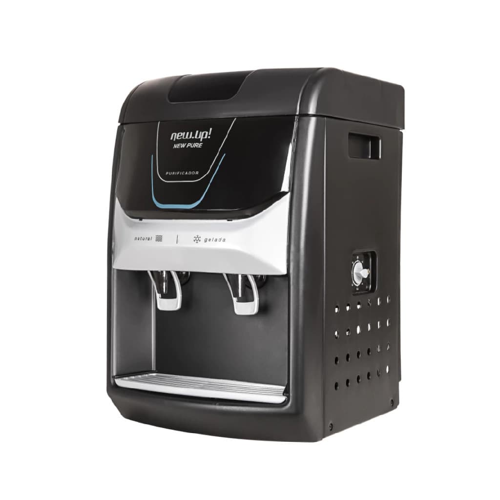 Purificador de Água Newup New Pure com Compressor - Água Gelada e Natural - 3 Etapas de Filtragem - 127V Preto