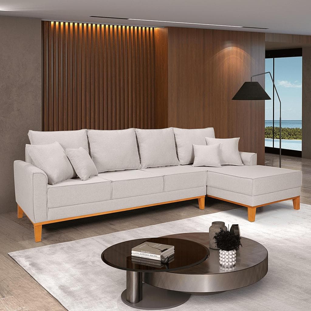 Sofá Beny Chaise 4L Chaise Lado Direito Com 1 Poltrona