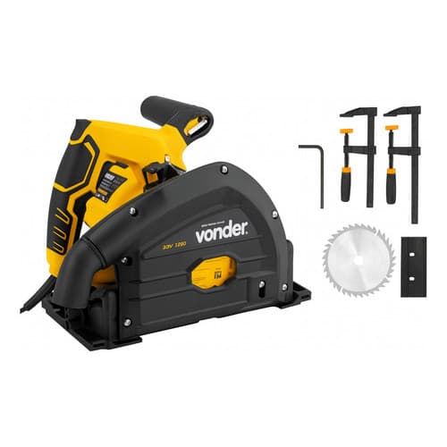 Serra Circular Mergulho 1200w Para Madeira Vonder Amarelo/preto  50 Hz / 60 Hz