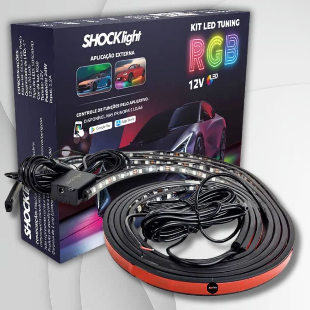 SHOCKlight - KIT LED TUNING NEON RGB EXTERNO 90 X 120 LEDS 5v~24v Leds