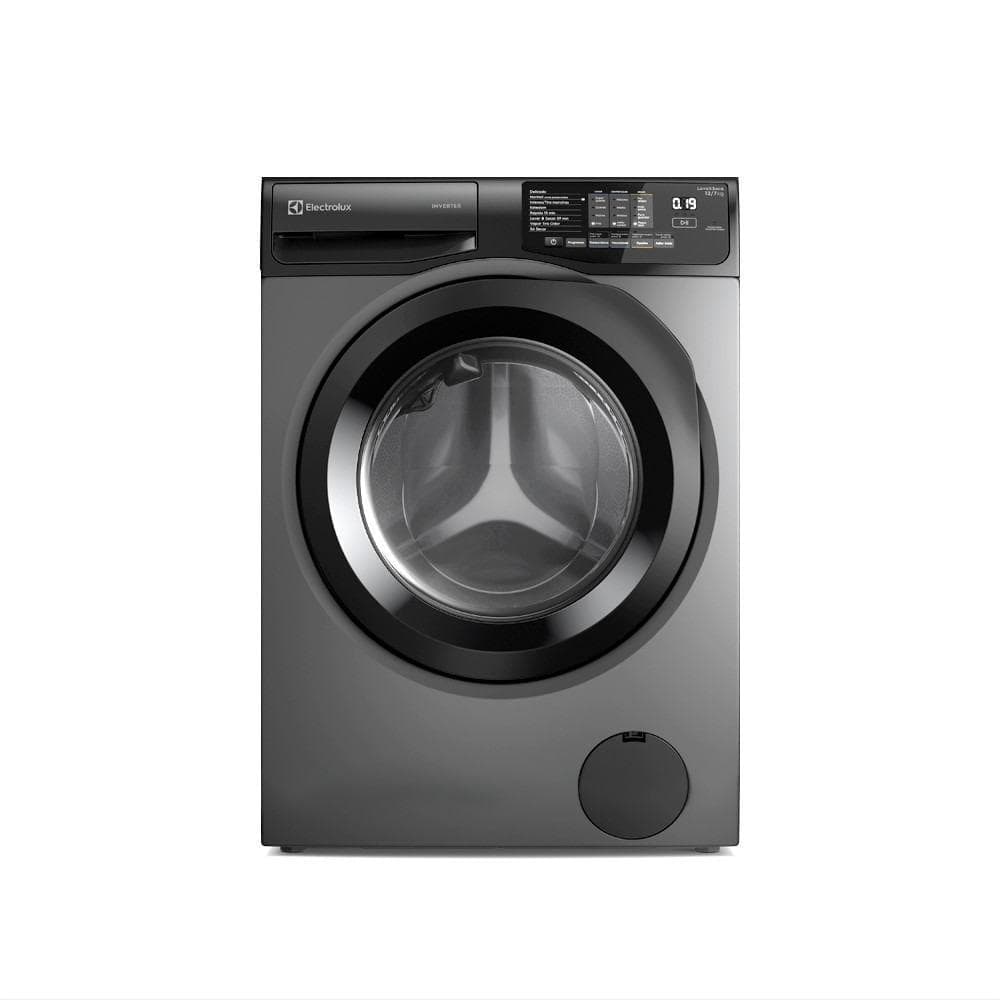 Lava e Seca Electrolux 12Kg Cinza Ônix Inverter com Água Quente e Lavagem Inteligente