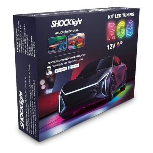 SHOCKlight - KIT LED TUNING NEON RGB EXTERNO 60 X 90 LEDS 5v~24v Leds