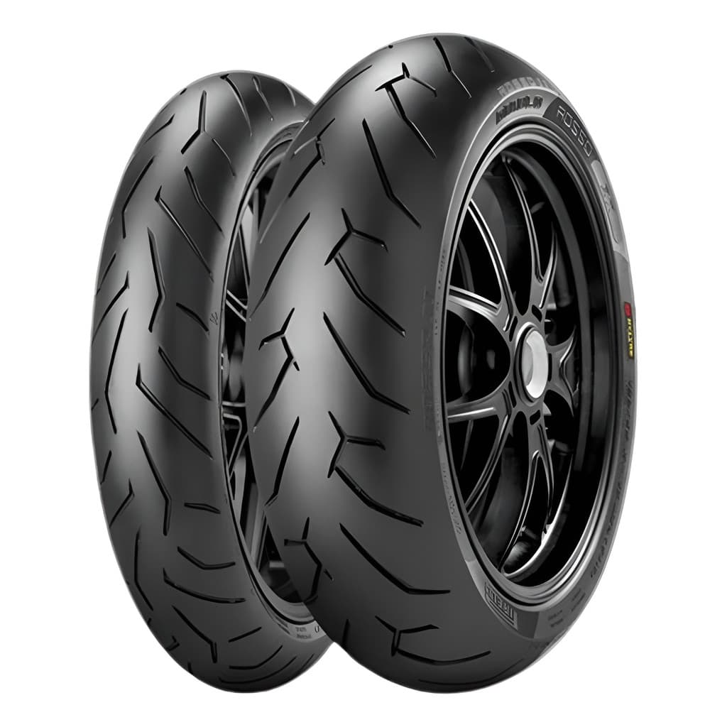 Kit 2 Pneus Pirelli Aro 17 Diablo Rosso 2 - 120/70 R17+180/55 R17 73W TL