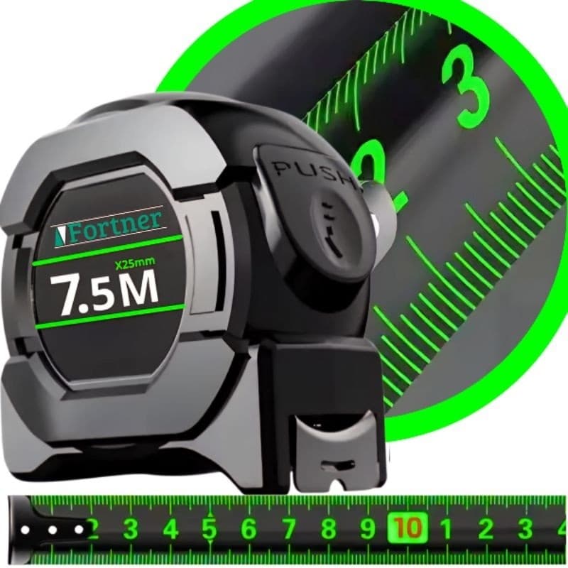 Trena Profissional Fortner 7,5M com Trava Automático - Verde Fluorescente