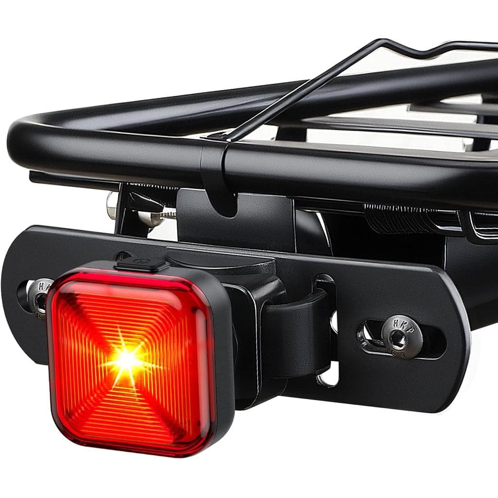 Lanterna Traseira para Bicicleta ONVIAN para Montagem no Bagageiro Traseiro, Lanterna de Segurança LED Recarregável por 