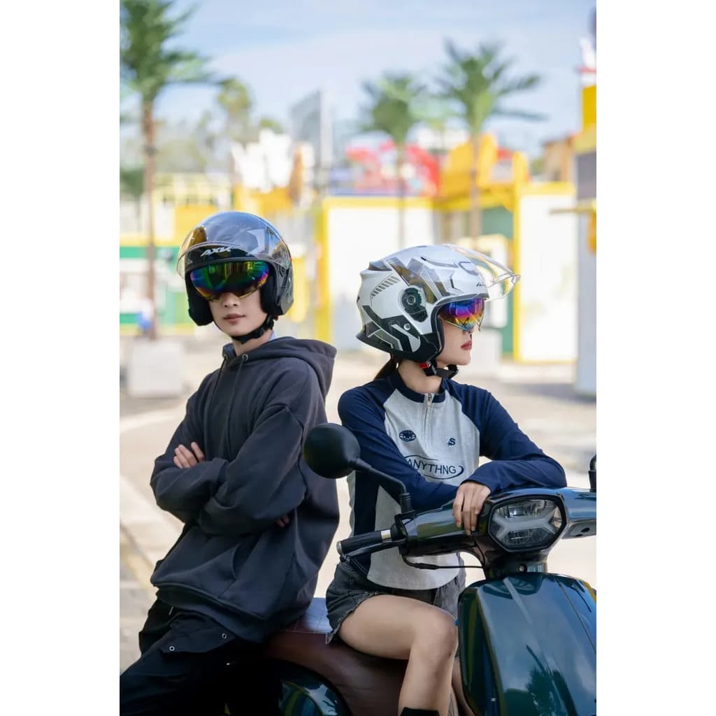 Capacete de ciclismo com duas viseiras – Capacete de segurança para motocicletas e scooters elétricas – Capacete semi-in