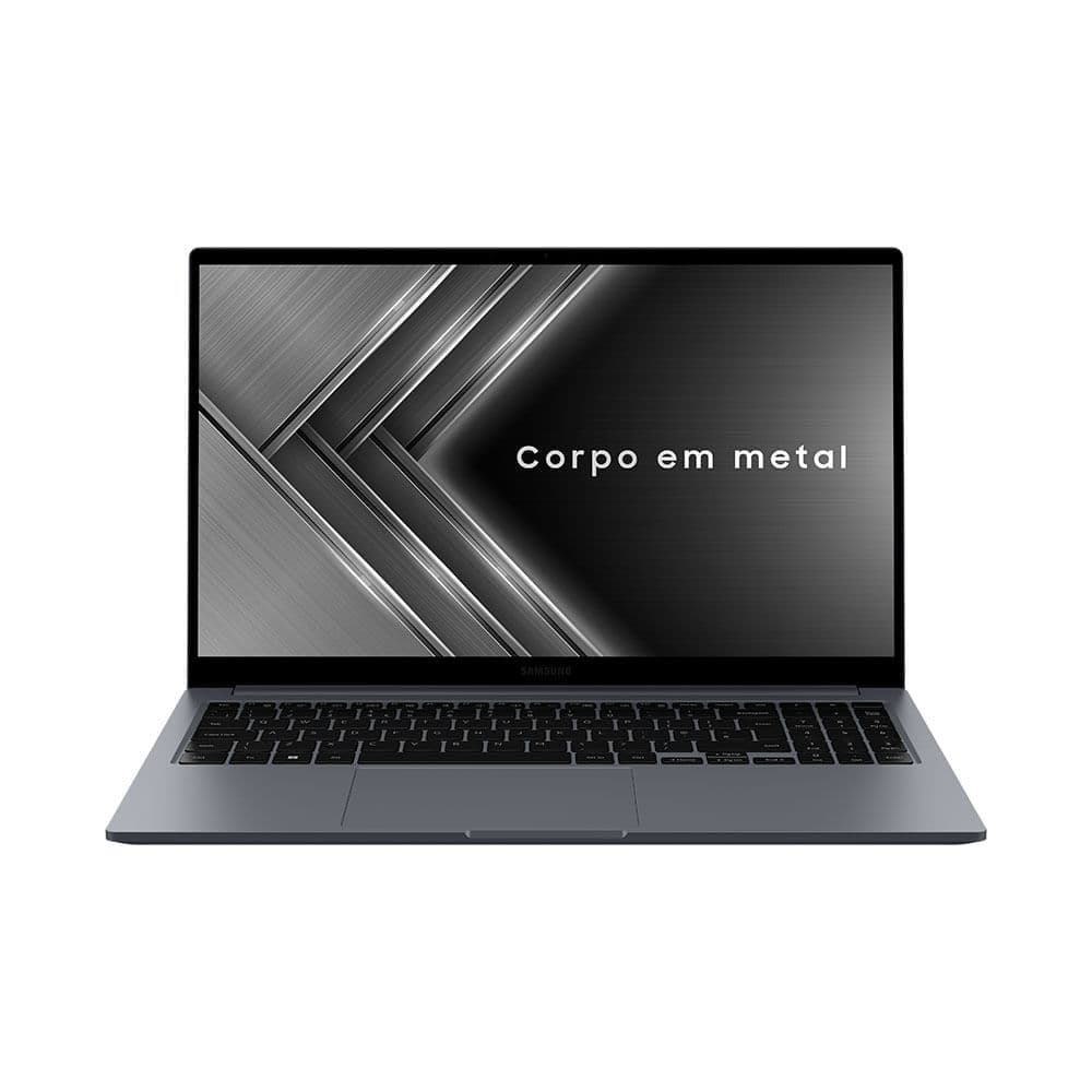 Notebook Samsung Galaxy Book4 com tela de 15.6 polegadas e corpo em metal