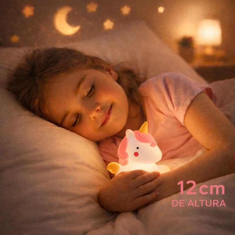 Luminária Infantil Unicórnio 3D abajur Noturno Mesa quarto decoração infantil rosa magico bebê
