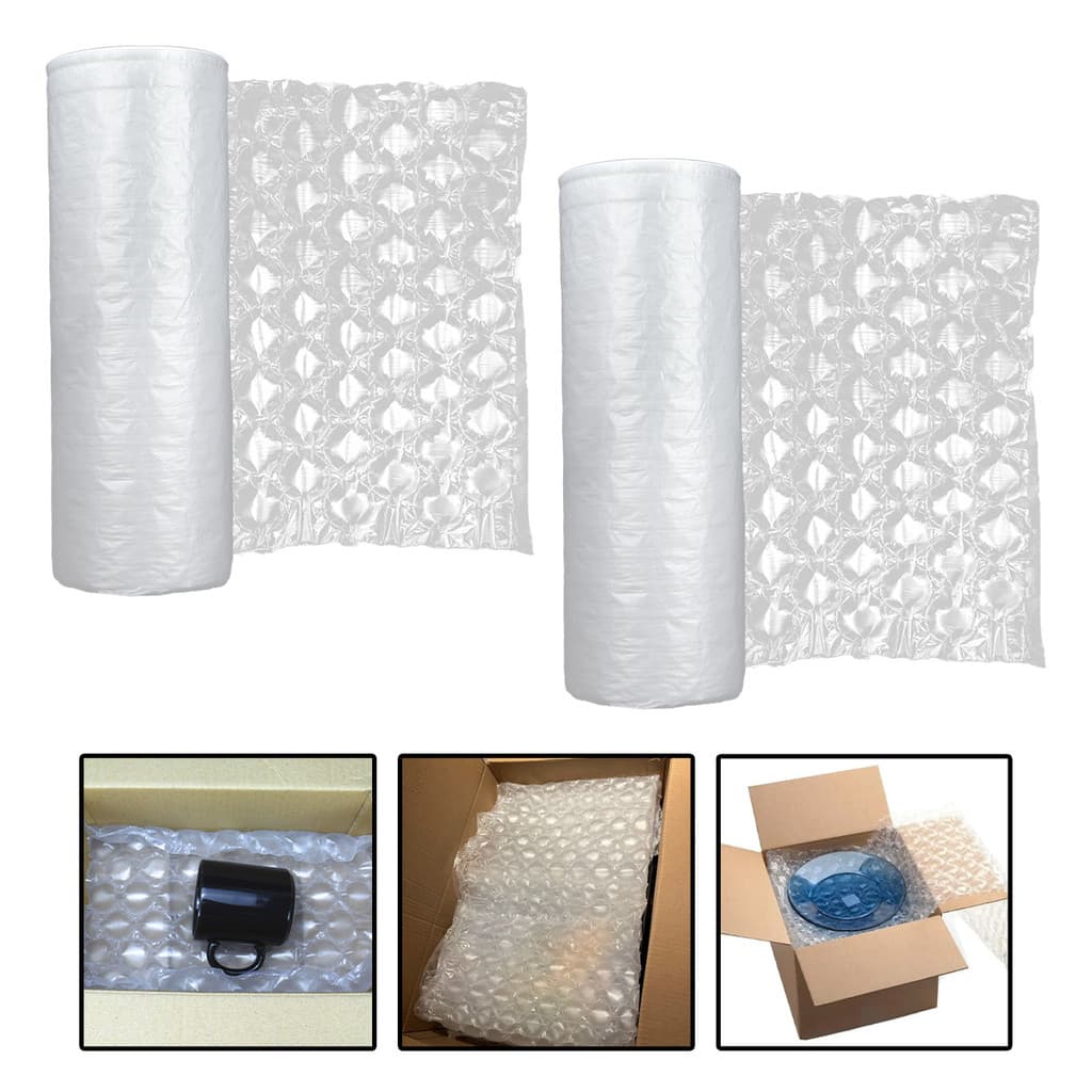 Kit 2 Bobinas Filme Manta de Ar Colmeia 40cm x 300m Refil Para Embalagem Proteção Antimpacto Nimor