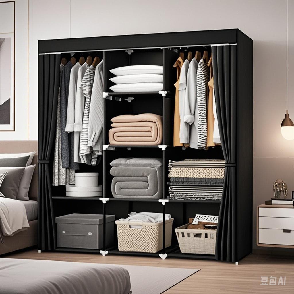Guarda Roupa Dobrável Organizador De Roupas Portátil Ziper Armário de Roupa Multifuncional Top Li Original