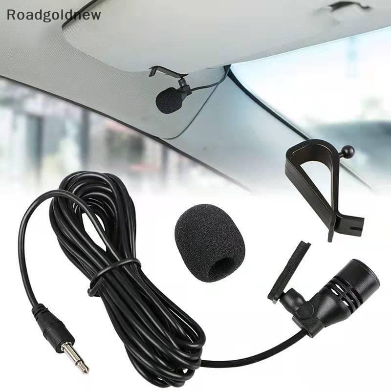 RGN Profissionais Microfone De Áudio Do Carro 3.5mm Jack Plug Mono Com Fio Externo Para PC Auto DVD Rádio Novo NW