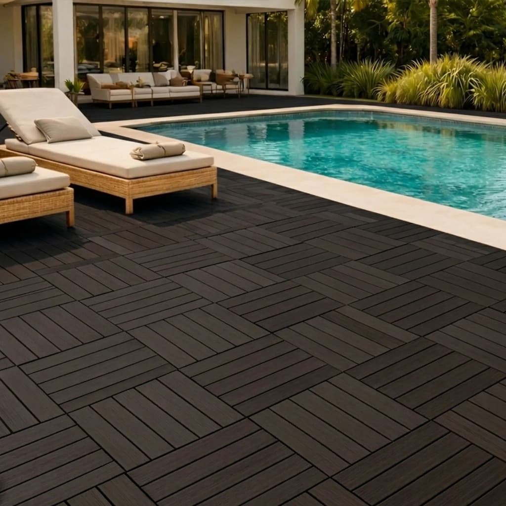Kit 12 Deck Modular 1,08m2 Piso Sacada Varanda Jardim Úmida
