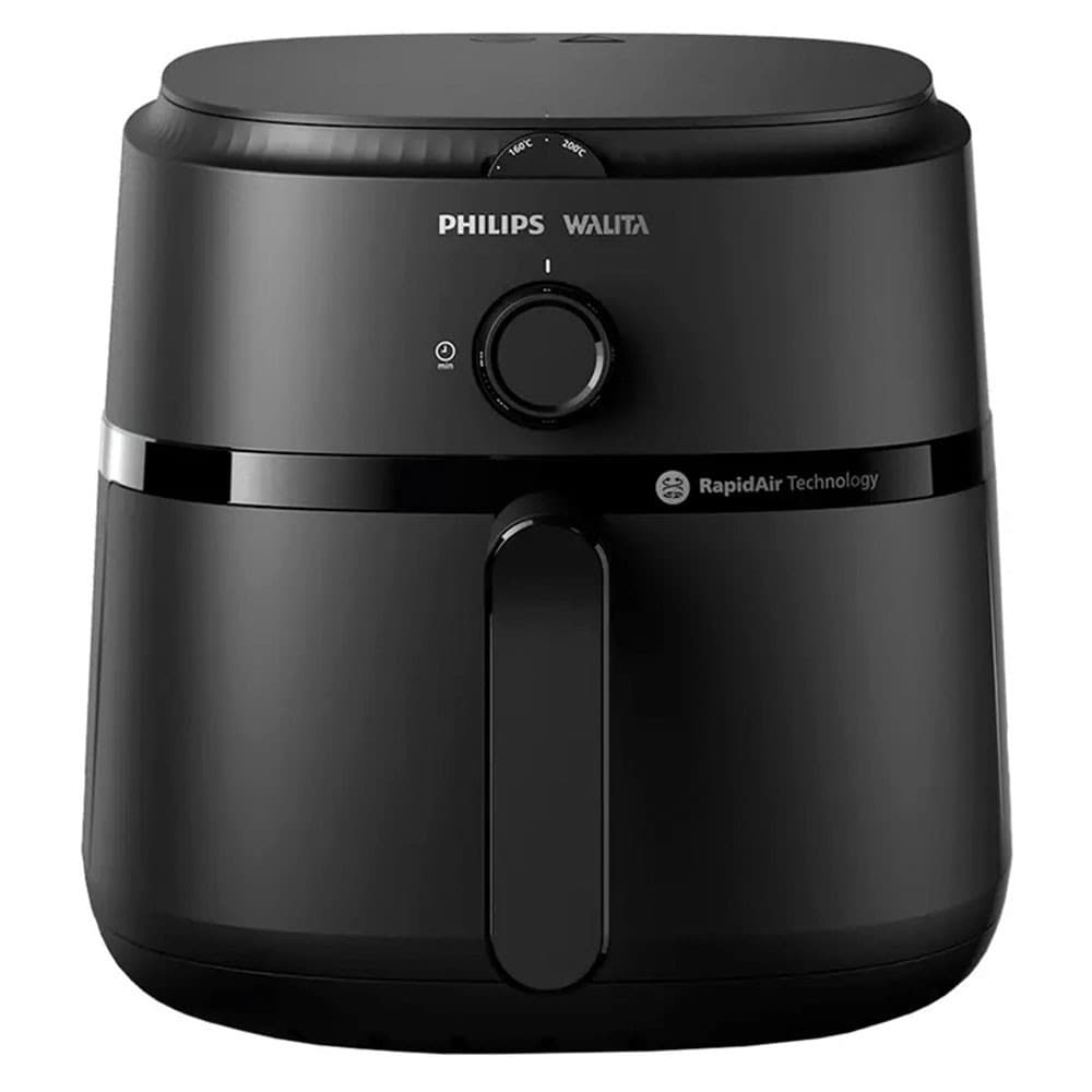 Fritadeira Elétrica Air Fryer Philips Walita Série 1000 6,2L 1700W, preta, tecnologia RapidAir