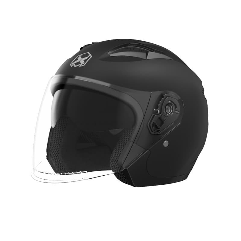 Capacete De Motocicleta Aberto Lentes Duplas Adultos，Homens e mulheres Capacete de motocicleta Meio Capacete Passeio Qua