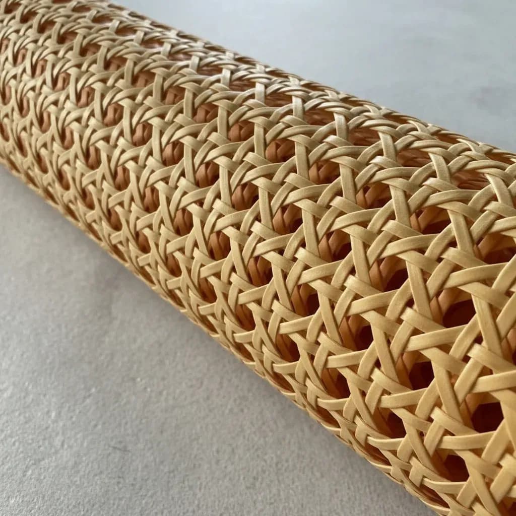 Palhinha Indiana Palha Sextavada Tela Rattan Natural Celulose Forro Fibra Decoração Moveis  2,00x50