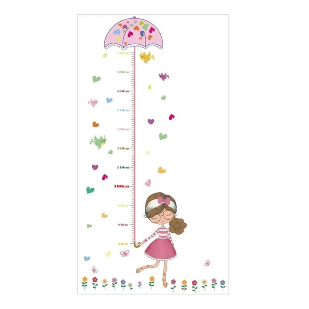 Adesivo de Parede Fita Métrica – Medidor de Altura Infantil menina