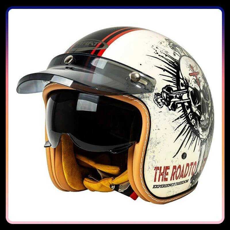 DOT Aprovado Jet Capacete Homens Mulheres Rosto Aberto Capacetes De Motocicleta De Material ABS Equipamentos De Moto Cer