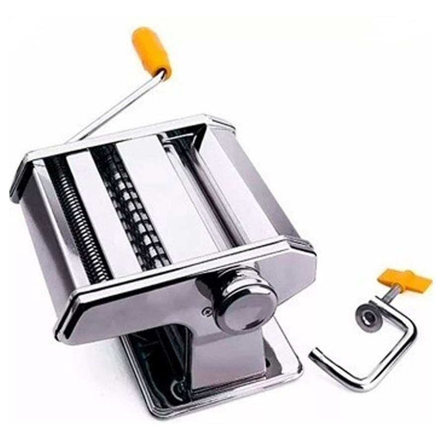 Máquina Manual de Macarrão Caseira em Aço Inox 3 Tipos de Massa Fresca Ajustável Cozinha Doméstica Prática Durável