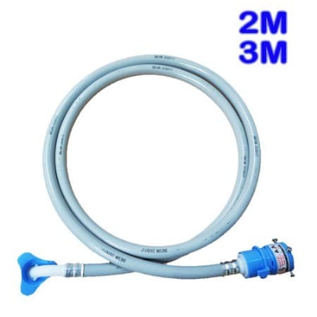 Mangueira de entrada para máquina de lavar roupa 2M e 3M, azul, para Samsung e LG