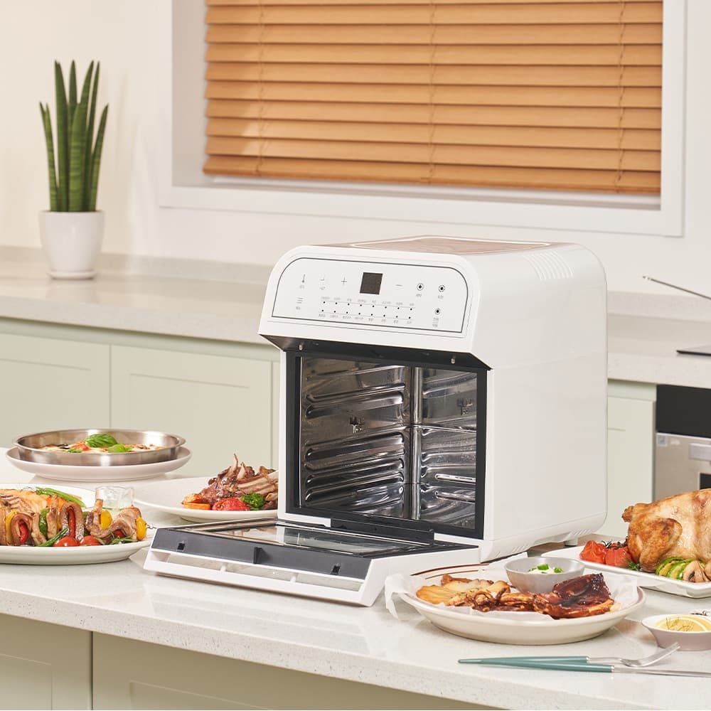 Fritadeira Boto Air Totalmente Em Aço Inoxidável De Grande Capacidade Sem Óleo