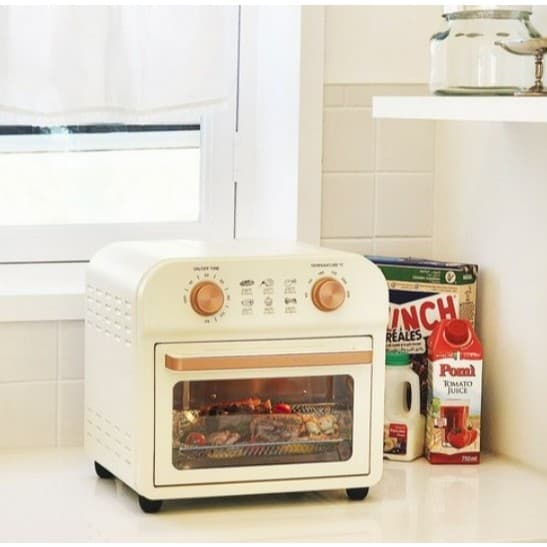 Fritadeira De Ar Para Forno Grande Nadreta Charles Scarlett 15L/1250W/2 Em 1 Cesta E Assadeira/4 Opções De Cores/Utensílios De Cozinha Família