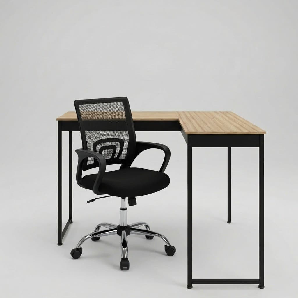 Conjunto Escrivaninha Mesa Gamer Em L Para Computador + Cadeira Giratória