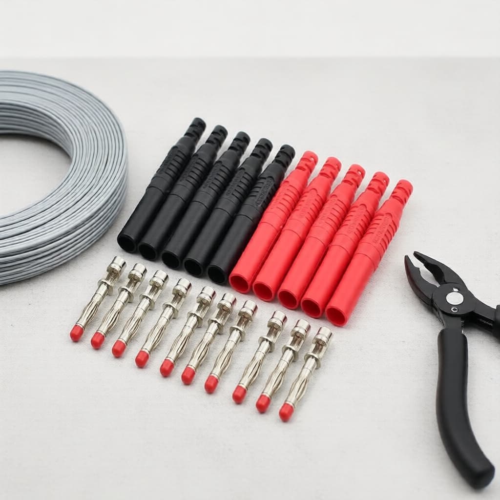 10 Plugues de Banana Isolados de 4 mm para Soldar, Conectores para Cabos de Teste de Multímetro e Conectores de Sonda