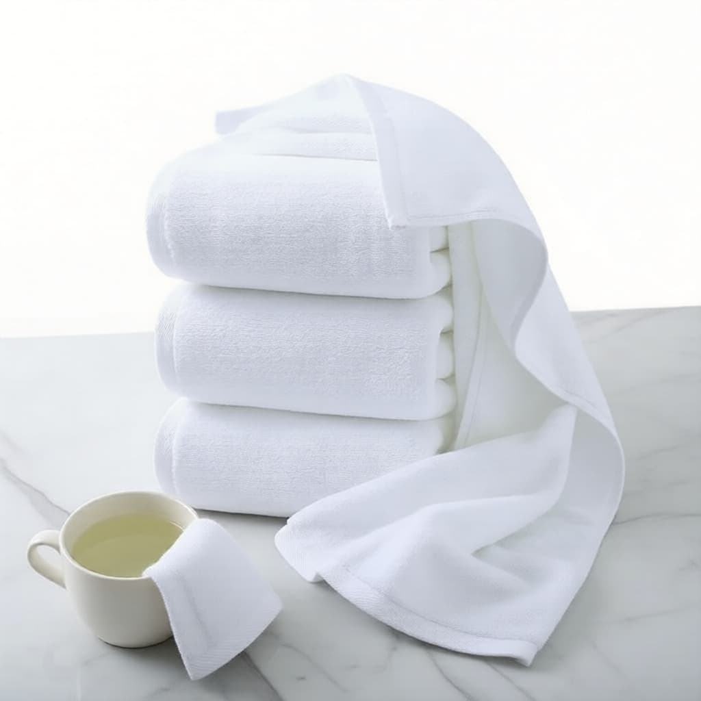 Toalhas de banho brancas super macias de 35x75cm, conjunto de linho para spa, piscina e sauna