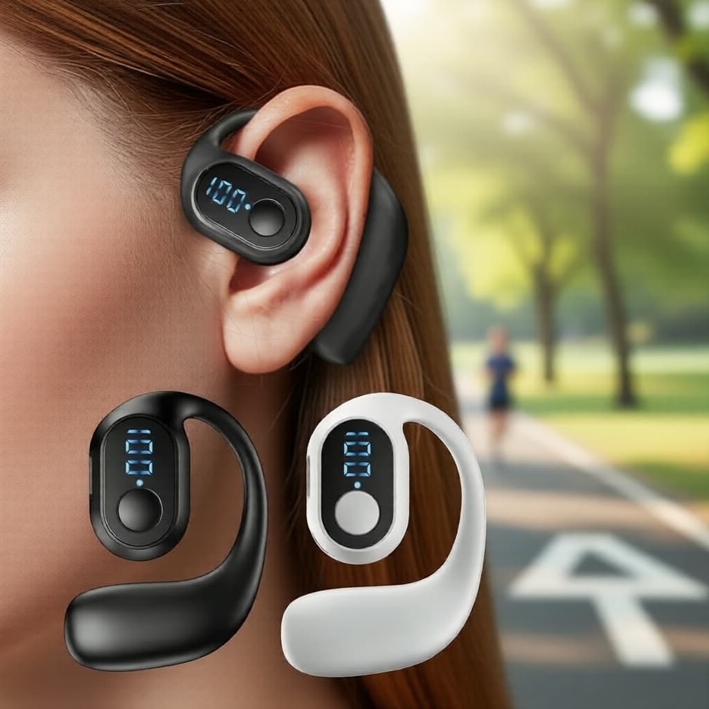 Fone de ouvido Bluetooth mono à prova d'água com microfone e longa duração de bateria