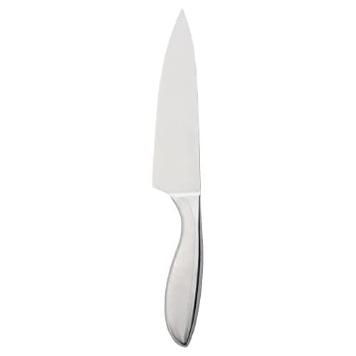 Faca chef de aço inoxidável com cabo ergonômico, design elegante e lâmina afiada