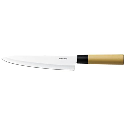 Faca de chef 8 1/4'' Samurai de aço inoxidável com cabo de madeira da Brinox