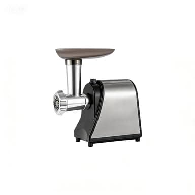 Moedor de carne elétrico 1500W aço inox com funil e discos de corte