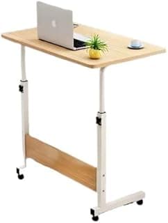Mesa Notebook Ergonômica Multiuso Altura Regulável Rodinhas Mesa Escrivaninha para Cama Sofá Ajustes(Madeira)