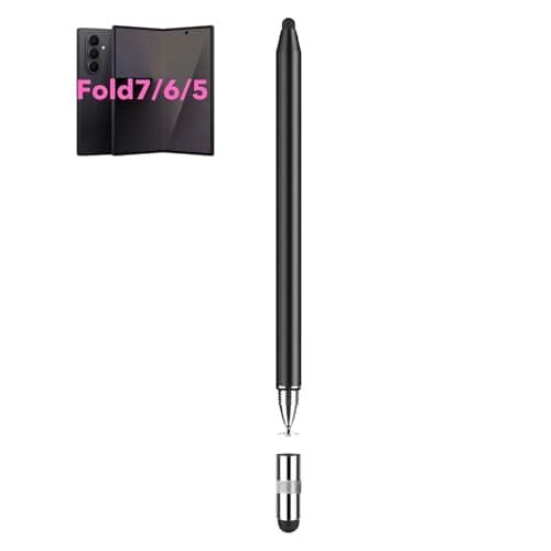Caneta Stylus para Samsung Galaxy Z Fold 7 5G Fold Edition S, compatível com Galaxy Z Fold7, Fold 6 S Pen (3 em 1/preta)