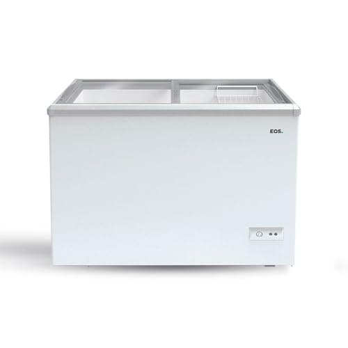 Freezer e Conservador Expositor Horizontal Eos 450 Litros Eco Gelo Dupla Ação com Tampa de Vidro Eeh500xx 220v