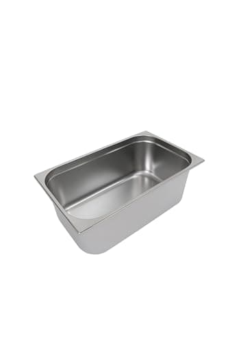 Cuba Gastronômica em Aço Inox, GN 1/1, 200mm de Profundidade, 30 Litros, para Buffet e Rechaud, Prateado