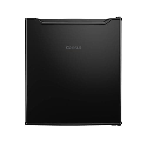 Frigobar 47 litros Consul Preto - CRC04AE 110v com logo branco